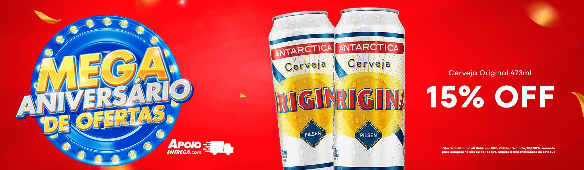 Cerveja Original até 24/05